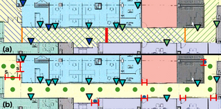 Annotated maps of a section of our testbed.